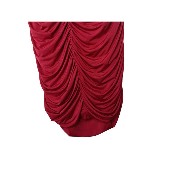 New Aqua Formal Red Ruched One Shoulder Draped Dress Women’s XL Cocktail Evening - Picture 7 of 12